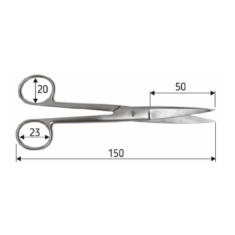Ножиці N0915 прямі Dressing 15 см, гострий/гострий